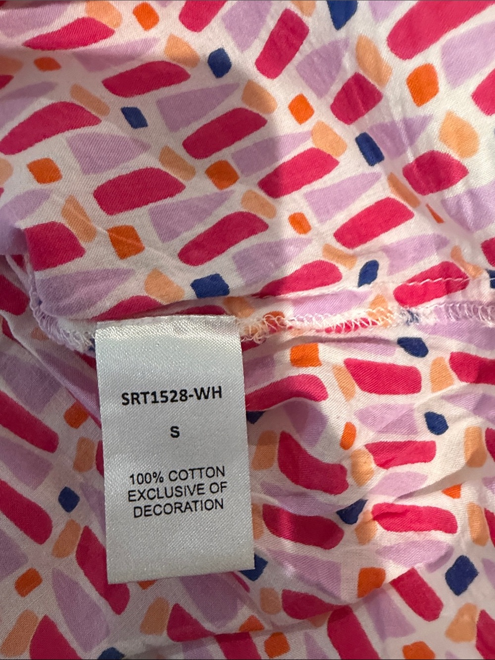 THML Pink Multi-Color Ruffle Sleeve Blouse. Size Small. - Picture 6 of 7